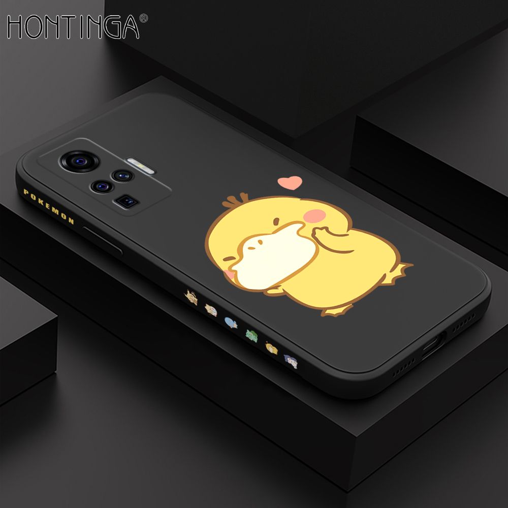 Hontinga for Vivo X50 Pro 5G Case Side Design Trendy Cartoon Sign Back Cover Soft Square Edge Pattern Liquid Silicone Phone Cases