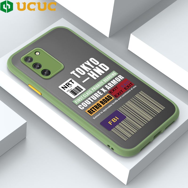 UCUC for Samsung Galaxy S10 Lite Back Cover FBI Sticker Frosted Transparent Hard Phone Case Thin Shockproof Full Cover Camera Protect Case