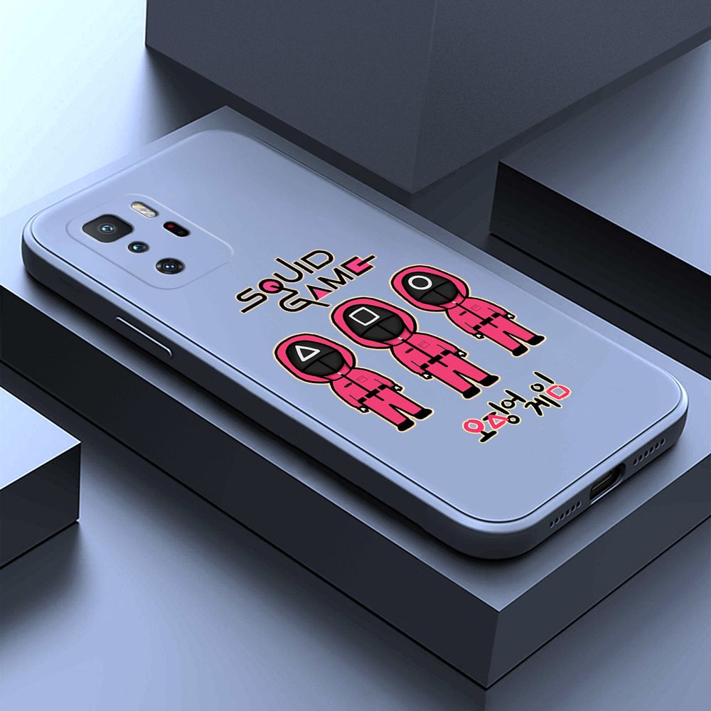 ZeroQiQi for Xiaomi Poco X3 GT Case Trend Cartoon Korean Squid Phone Cover Liquid Silicone Case Phone Protective Case