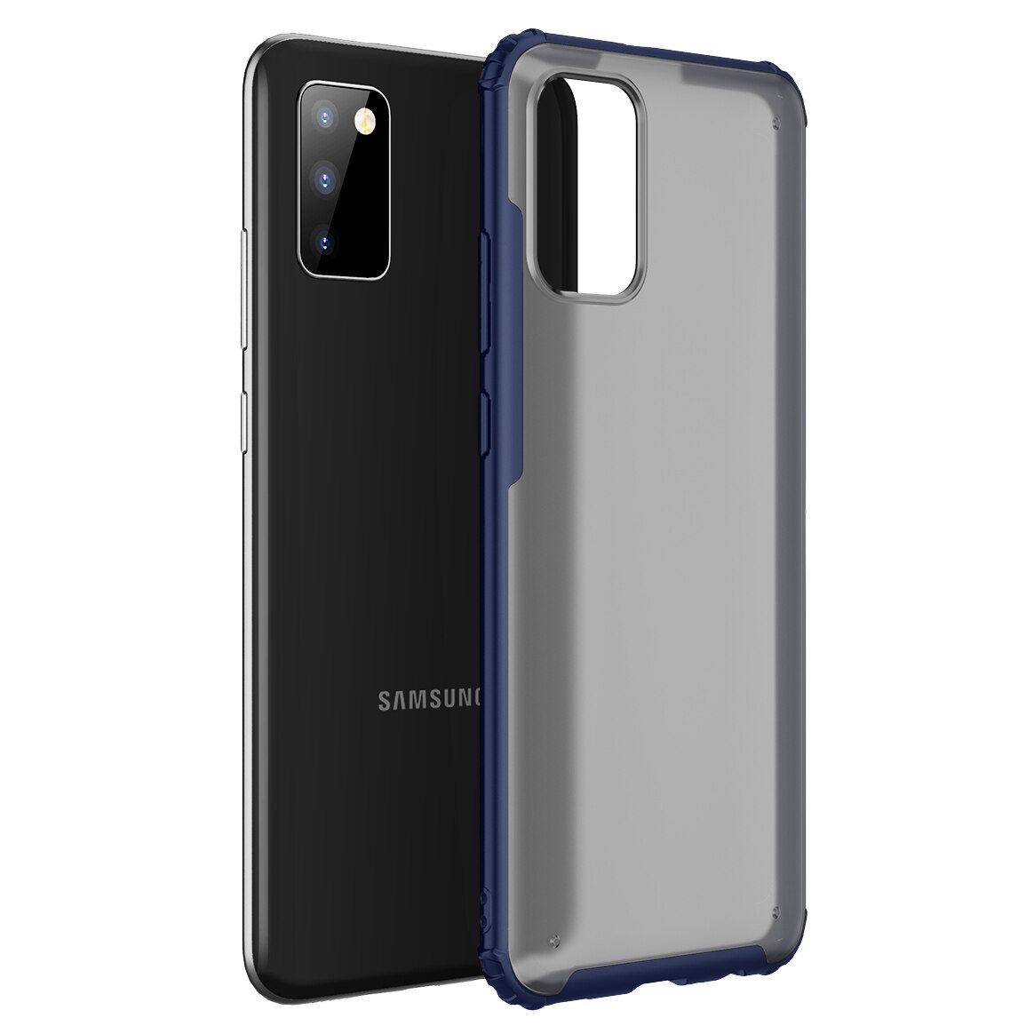 For Samsung Galaxy A02s Soft TPU + Sturdy PC Translucent Matte Drop-proof Case
