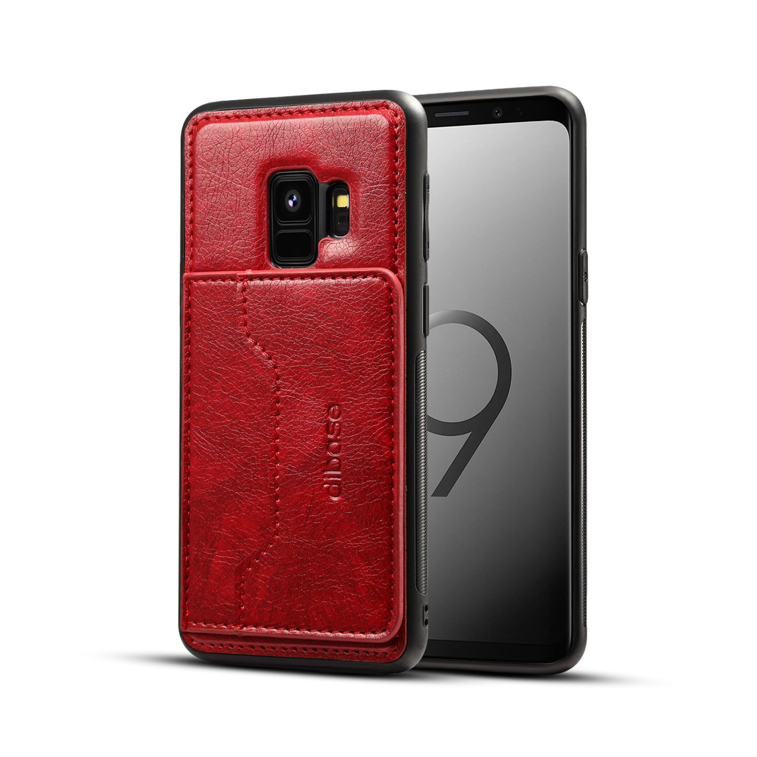 Yfashion For  S9 Retro PU Leather Wallet Card Holder Stand Non-slip Shockproof  Case