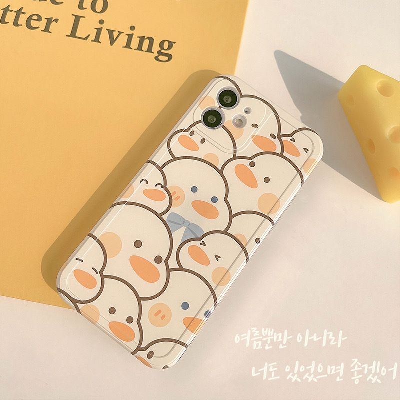 Full of Cute Duck Pattern Case Soft Silicone Cover Mobile Phone Protective Case