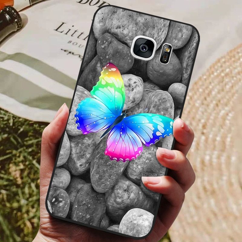 For Samsung Galaxy S7 Edge Silicone Case Cute Pattern Soft TPU Phone Cover For Samsung Galaxy S6 S7 S 7 Edge Back Cover Bumper
