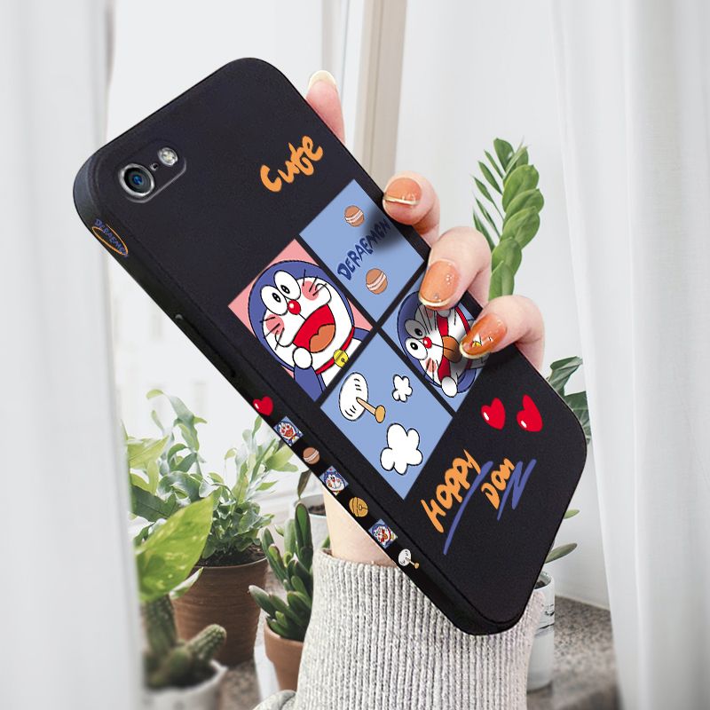 AMORVOR for iPhone 5 5S Back Cover Cute Happy Cartoon Side design Soft Case Multicolor Liquid Silicone Phone Cases