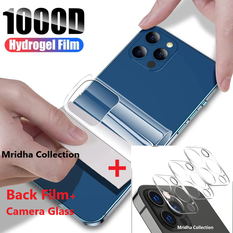 2in1 Back Protector Combo Pack for Apple iPhone 13 Pro Max (Back Hydrogel Poly Protector+Full Camera Lens Protector)