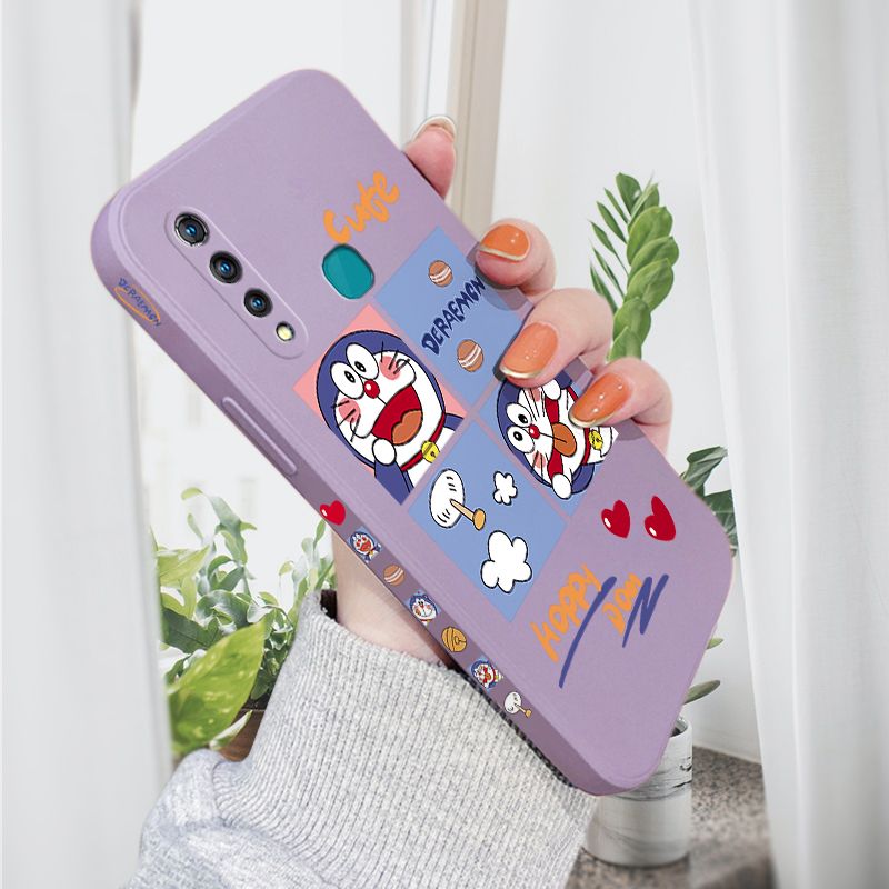 AMORVOR for VIVO Z1 Pro Back Cover Cute Happy Cartoon Side design Soft Case Multicolor Liquid Silicone Phone Cases