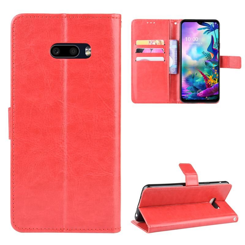 For LG V50S ThinQ Vintage Leather Magnetic Buckle Flip Cover Case