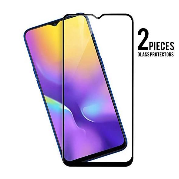 Galaxy M30  Full Glue 9H Tempered Glass Protector - Tow pieces