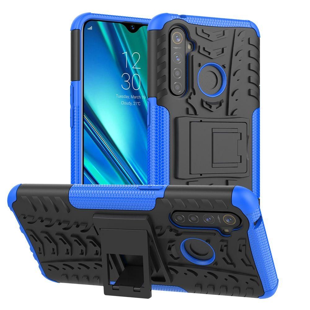 Heavy Duty Armor Tough Hybrid Shockproof Dual Layer Kickstand Protective Case Cover For OPPO Realme 5 Pro