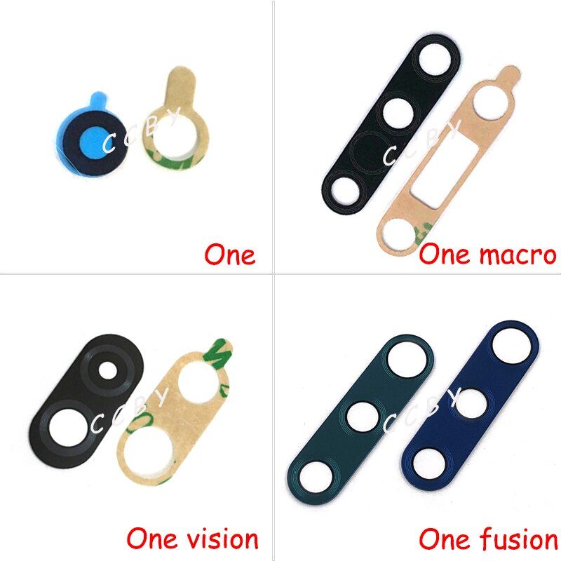10pcs Rear Back Camera Glass Lens Cover For Motorola Moto One Vision Action Fusion Macro With Ahesive Sticker Replacement Parts