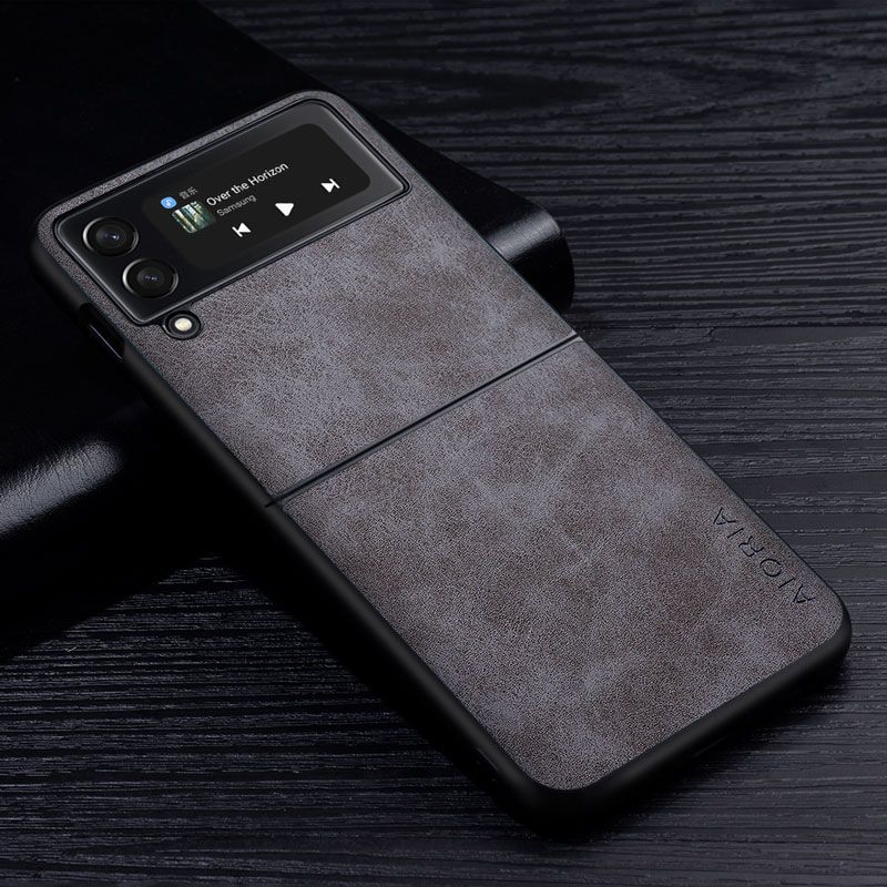 Premium PU Leathe Case for Samsung Galaxy Z Flip 3 Scratch-Resistant Solid Color Cover for Samsung Galaxy Z Flip3 zflip3 5G Case