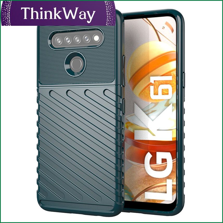 For LG G8X V50X K50S Shockproof Soft Silicone Full protective Thunder Fashion case For LG Stylo 6 K51 Q51 Plain phone shell