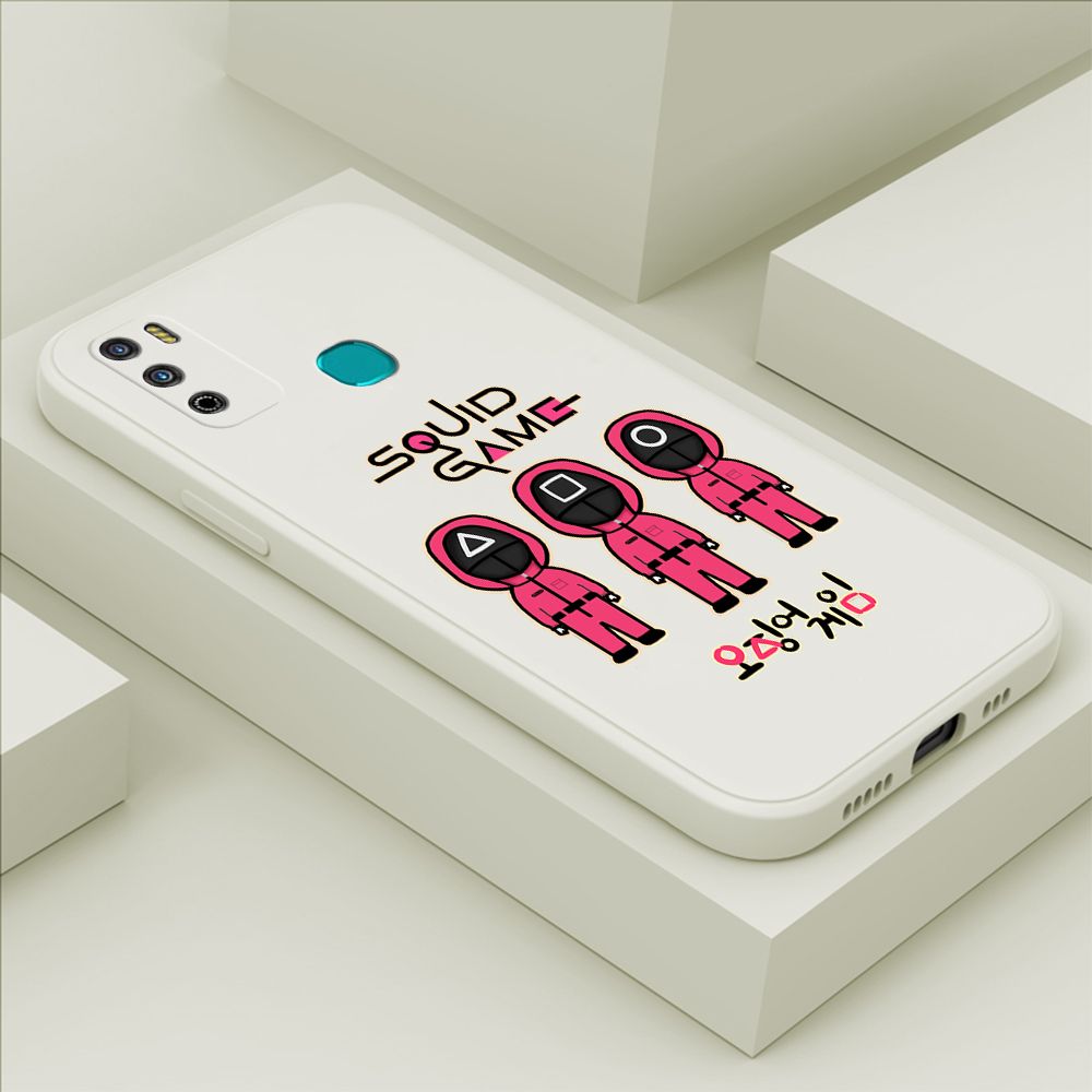 ZeroQiQi for Infinix Hot 9 Play Case Trend Cartoon Korean Squid Phone Cover Liquid Silicone Case Phone Protective Case