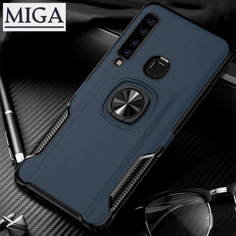 for Huawei Nova 3i 3 3e 4 4e Nova 5 Nova 5T Star Leather Metal Ring Case Car Magnetic Stand Holder Shockproof Silicon Back Cover