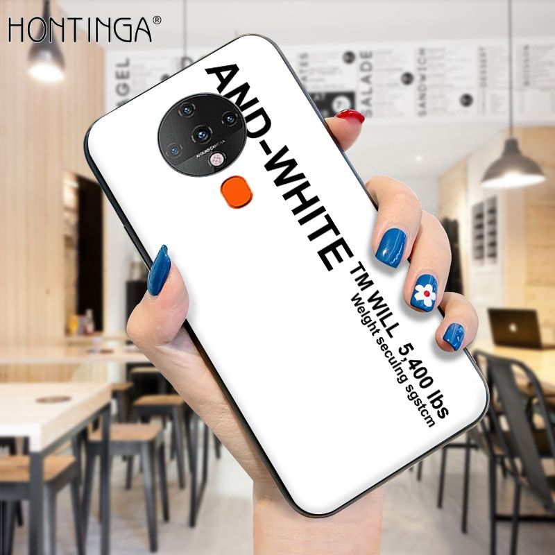 Hontinga for Tecno Spark 6 Case Simple Generous Clean Color Girls Boys Cases Shockproof Soft Silicone TPU Phone Cover