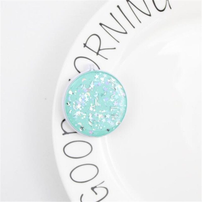 Circle Glitter Mobile Phone Fold Phone Expanding Stand Airbag Mirror Car Bracket Finger Holder Phone Holder Stand