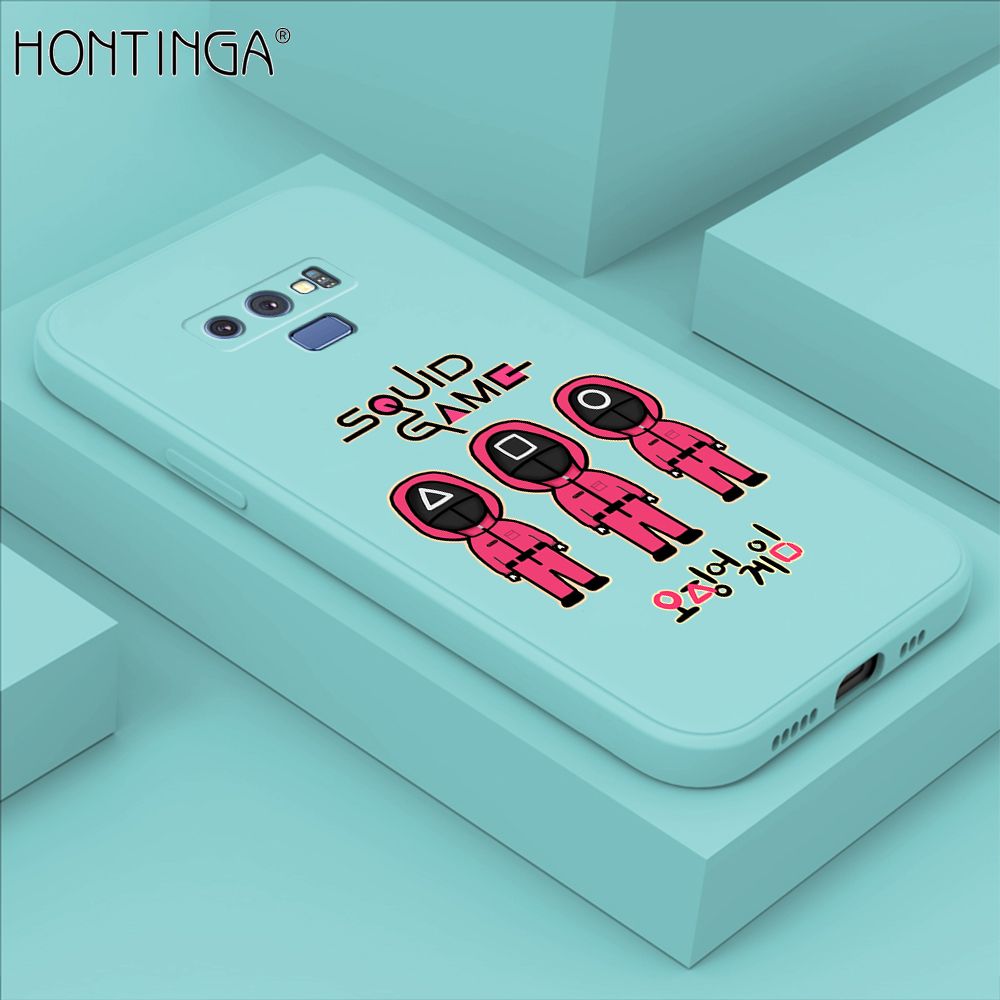 Hontinga for Samsung Galaxy Note 9 Case Trend Cartoon Korean Squid Phone Cover Liquid Silicone Case Phone Protective Case