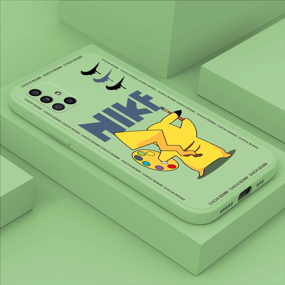 Hontinga for Samsung A51 Case Fashion Cartoon Animals Phone Case Phone Case Soft Square Edge Silicone Cases Full Lens Cover Shockproof Protection Cover
