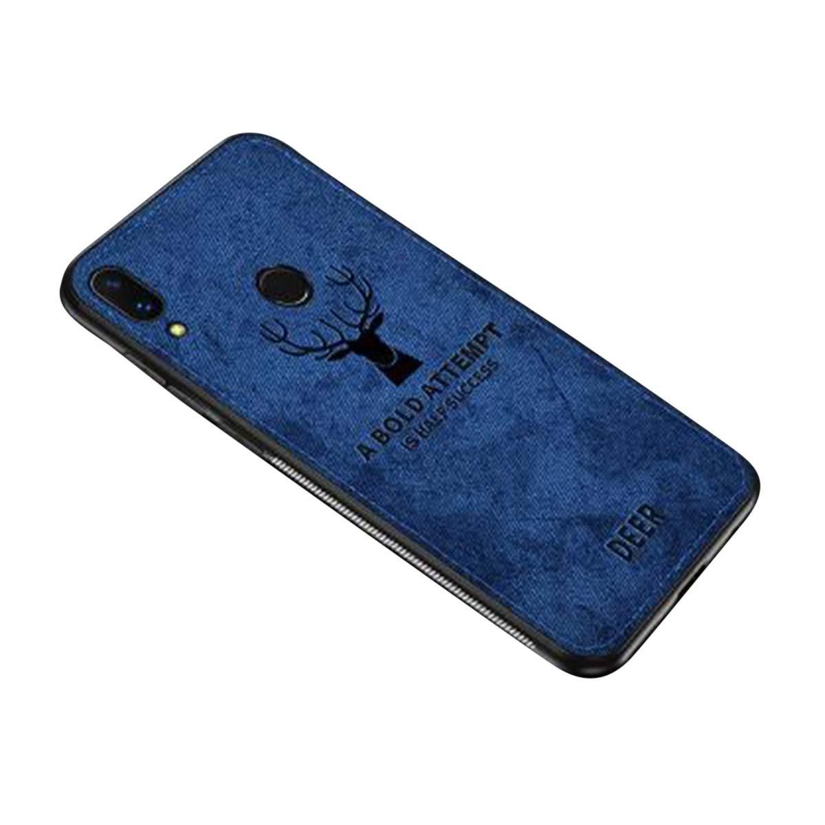 Huawei Honor Play Phone Cover Shockproof Deer Cloth- Blue & Black