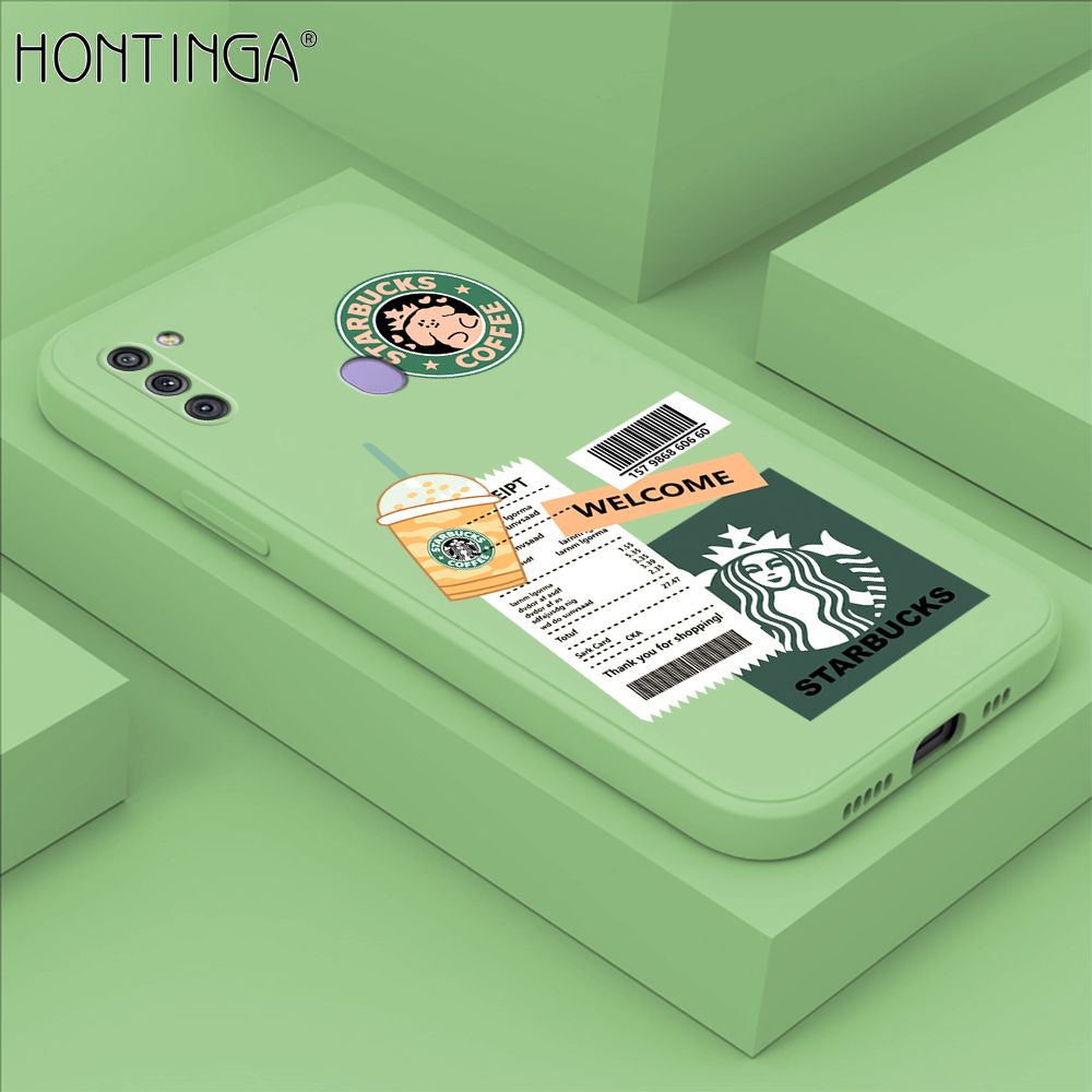 Hontinga for Samsung Galaxy M11 Case Cartoon Popularity Phone Case Soft Square Edge Silicone Cases Full Lens Cover Shockproof Protection Cover