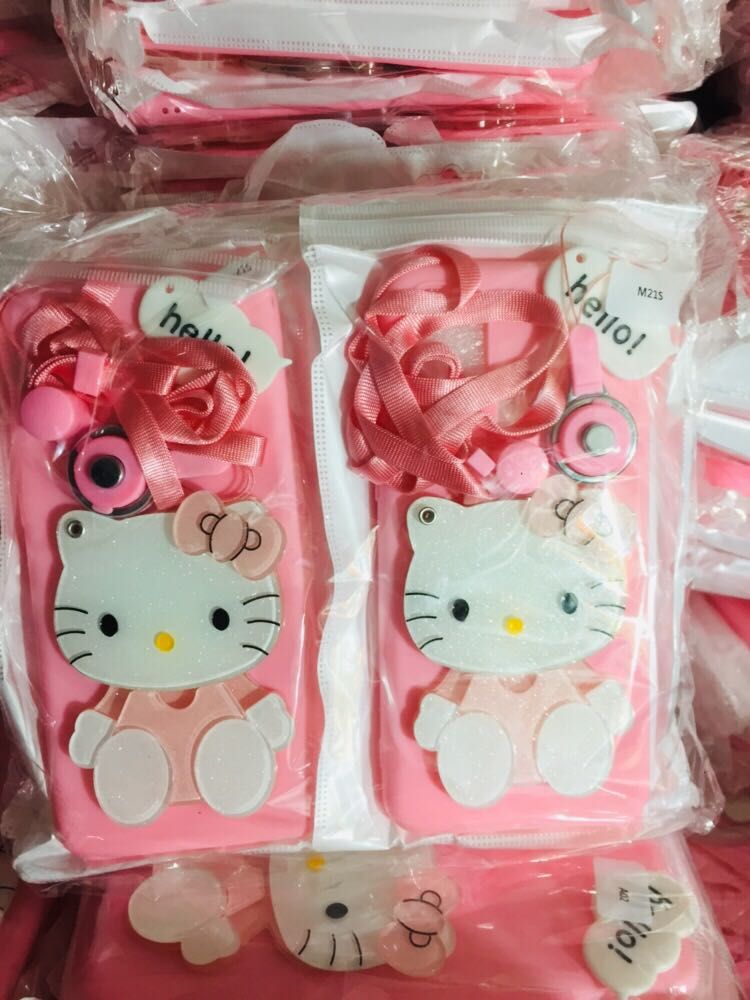 Samsung Galaxy M21 / M21s / M30s Luxury Cute Cartoon Hello Kitty Soft Silicone Rubber Mobile Phone Back Cover Case
