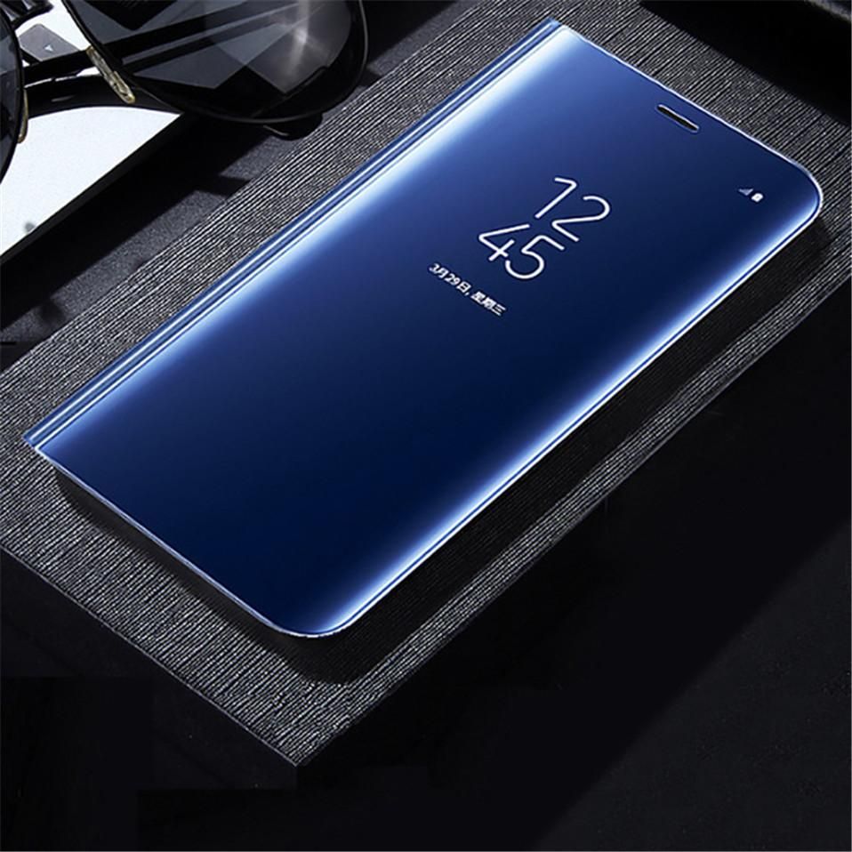iphone X Clear View Mirror Leather Flip Cover
