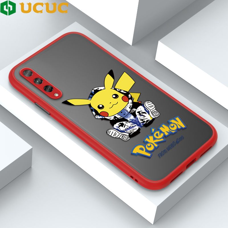 UCUC for Honor 9X Pro Back Cover Wrapped Pikachu Frosted Transparent Hard Phone Case Thin Shockproof Full Cover Camera Protect Case