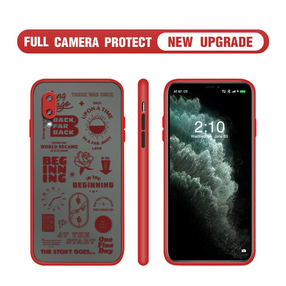 Hontinga for Samsung Galaxy A02 M02 Case Popular Clock Poster Camera Shockproof Protection Cases Edge Frosted Transparent Phone Cover