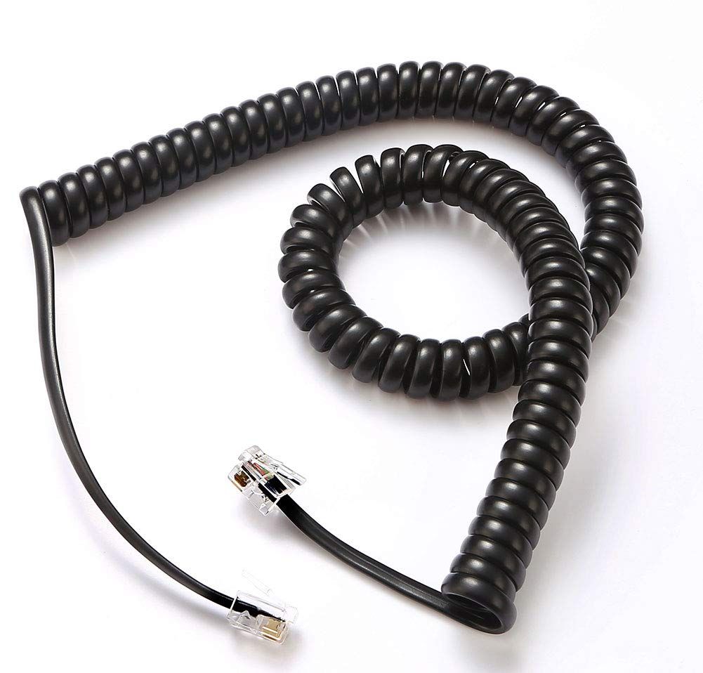 Two RJ22 Male EndsTelephone Handset Cord
