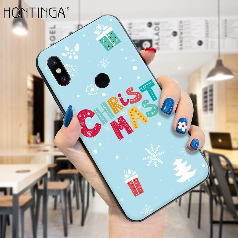 Hontinga for Xiaomi MiX 2S Case Merry Christmas Gifts for Girls Boys Phone Cover Shockproof Soft Silicone TPU Cases