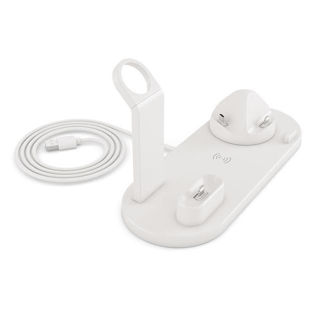 3 in 1 QI Wireless Charger Charging Dock for iphone X XS MAX XR 8 Plus USB 10W Fast Charging Stand for Apple Watch Airpods