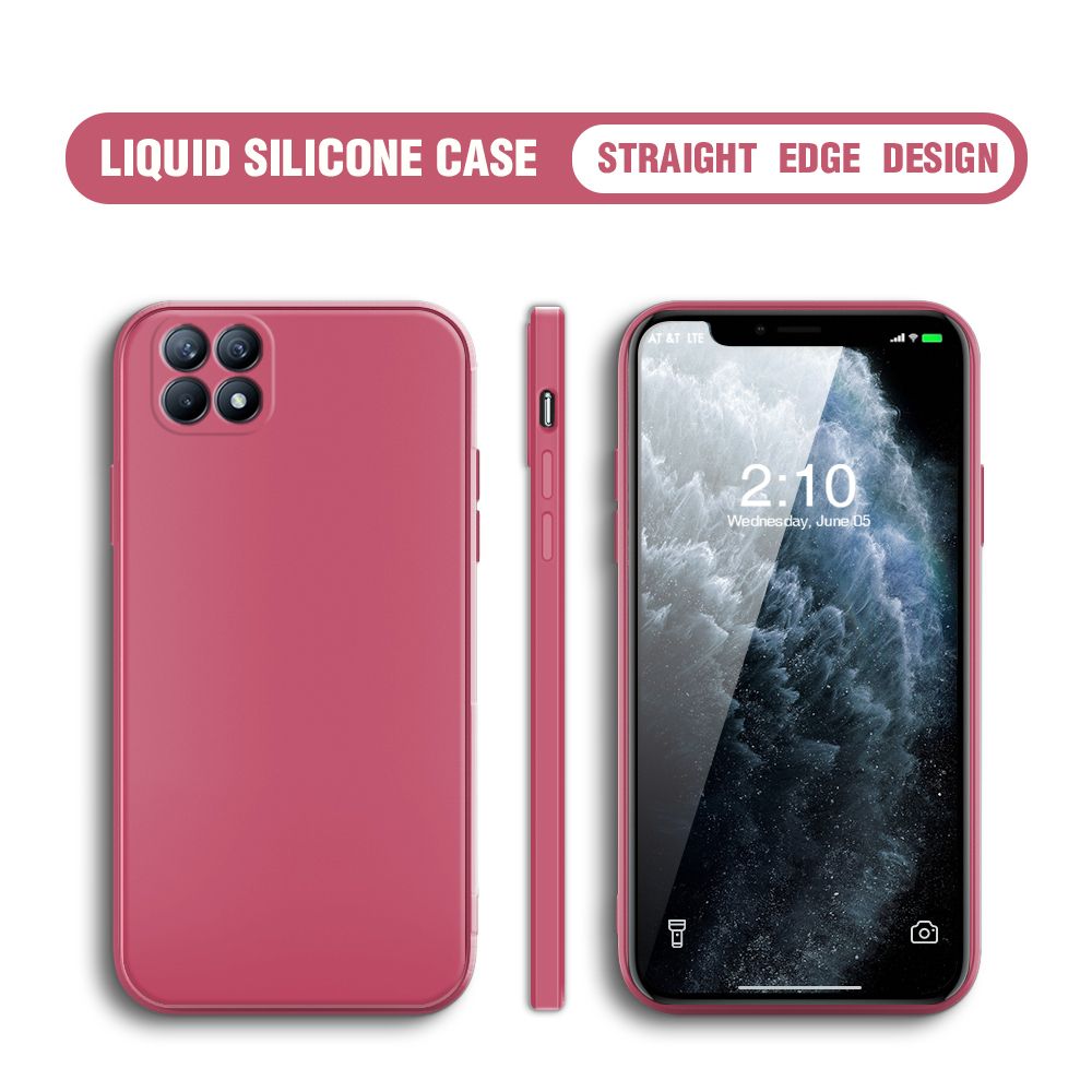 Jizetin for OPPO Reno 4 SE 5G Case Thin Soft Luxury Square Liquid Silicone Phone Case Candy Cover