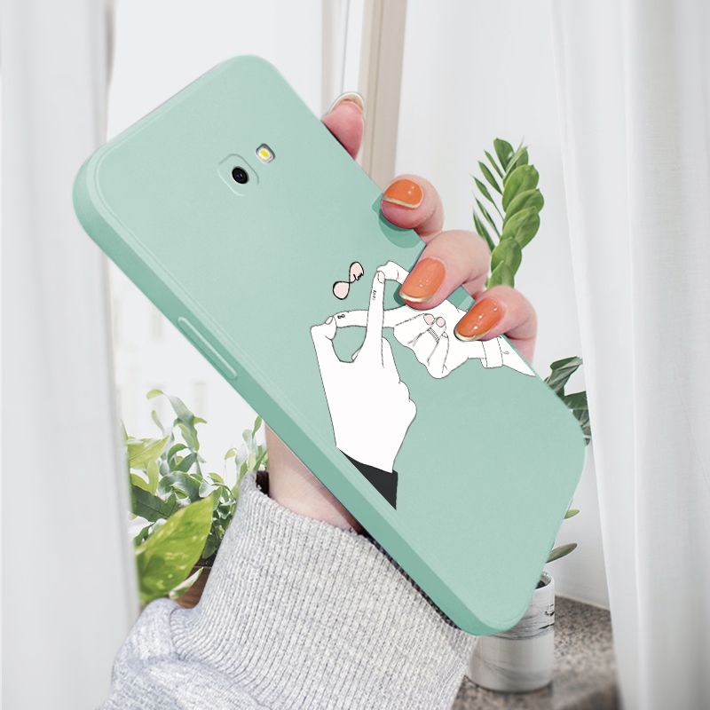 AMORVOR for Samsung Galaxy J4 Plus 2018/J4 Prime Back Cover Love Infinity Side design Soft Case Liquid Silicone Phone Cases