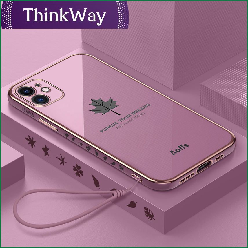 Samsung S21plus mobile phone shell electroplating maple leaf note20 protective sleeve suitable for silicone A32A71A52 creative soft