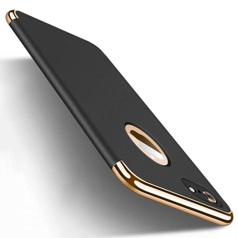 Luxury 360 Full Cover Plating Phone Case For iPhone SE 2020 PC Matte Hard Cover Case
