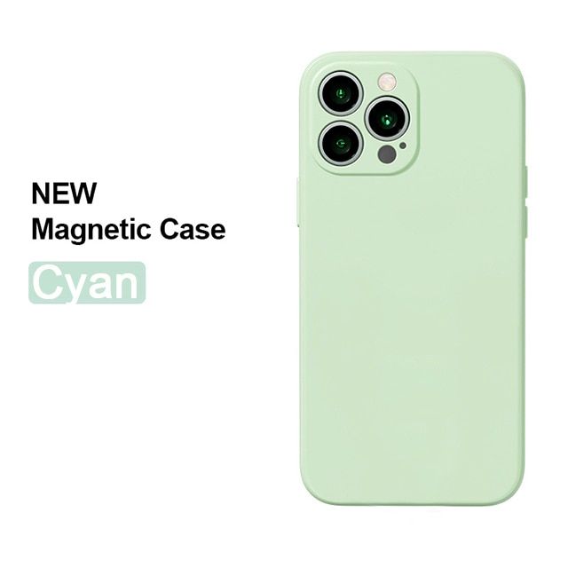 For Magsafe Magnetic Wireless Charging Case For iPhone 13 11 12 Pro Max mini XR XS 8 Plus Liquid Silicone Shockproof Back Cover