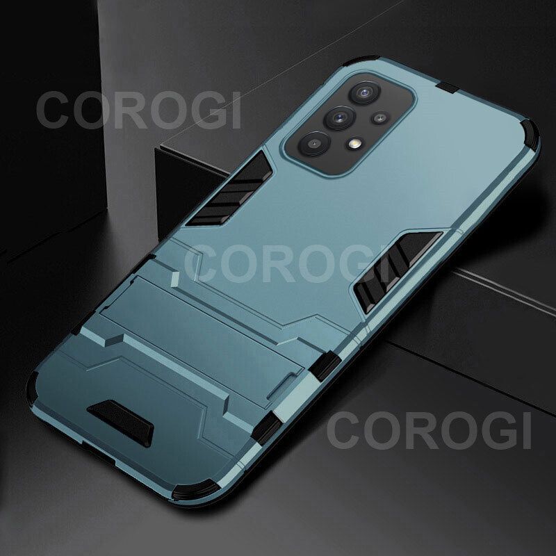 For Samsung Galaxy A52s 5G Cover Shockproof Hybrid Armor Stand Holder Design Phone Case Hard Plastic Soft TPU Silicone Bumper Protective Back Cover