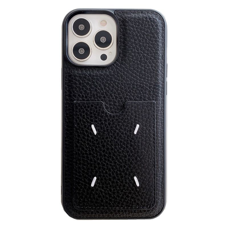 Luxury brand embroidery Card package leather Phone Case For iPhone 13 12 Pro Max 11 7 8 Plus X XS XR 11 SE 2 Korea Japan Cover