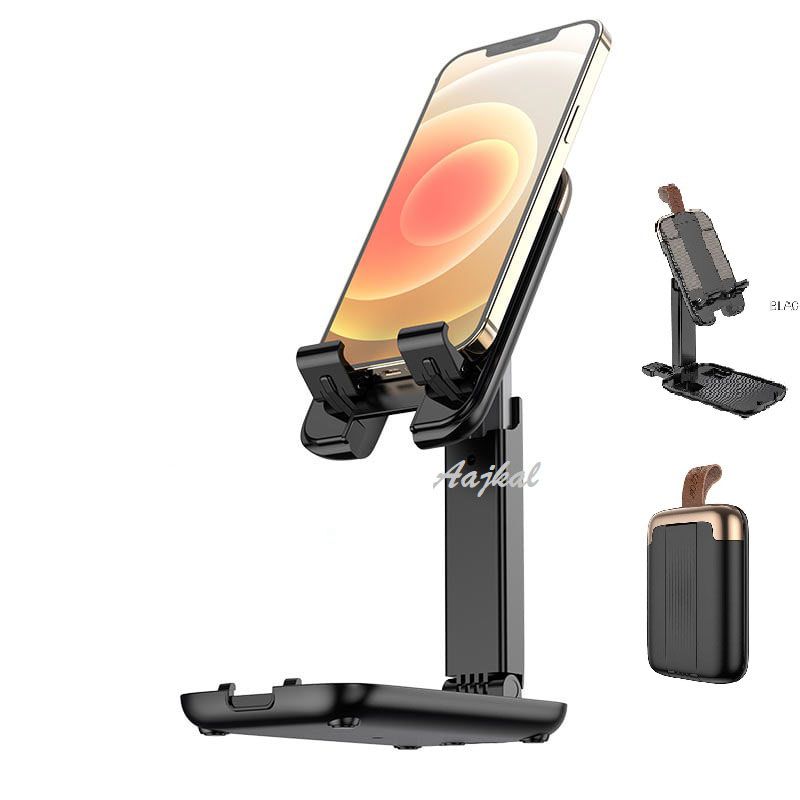 Desktop Mobile Stand Holder For Smartphone & Tab - Liftable , Foldable , Height Adjustable , Online Class , Watch Movie - Phone Stand