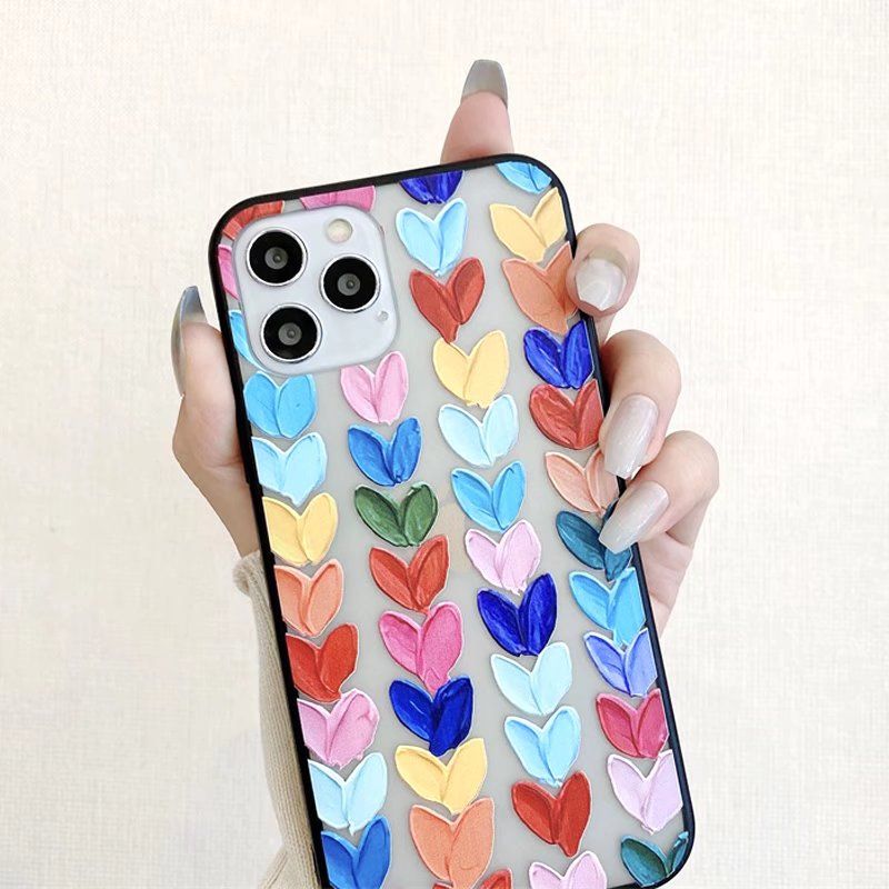 Olige Case For Huawei Y9A Y9S Y7A Y8P Y7P Y6P Y5P Nova 7i 7SE 5t 3i Soft Phone  Trend Cute Cartoon Matte Shockproof Silicone Colorful Heart Hellokitty Protector Cover
