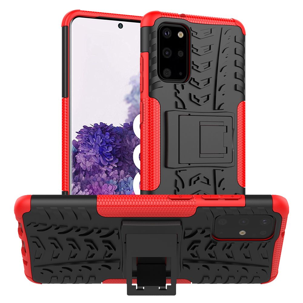 For Samsung Galaxy S20 Plus Heavy Duty Armor Tough Hybrid Shockproof Dual Layer Kickstand Protective Case Cover