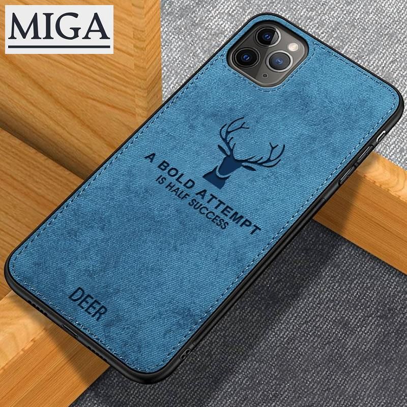 【MigaPlaza】 Deer Cloth Phone Case For Vivo X30 Pro Y9s S1 V17 Z5x V15 X27 Y17 Y12 Y15 VY95 Y91 Y93 V11 Pro V11i Y85 V9 Youth V7 Plus Fabric Bumper Back Cover