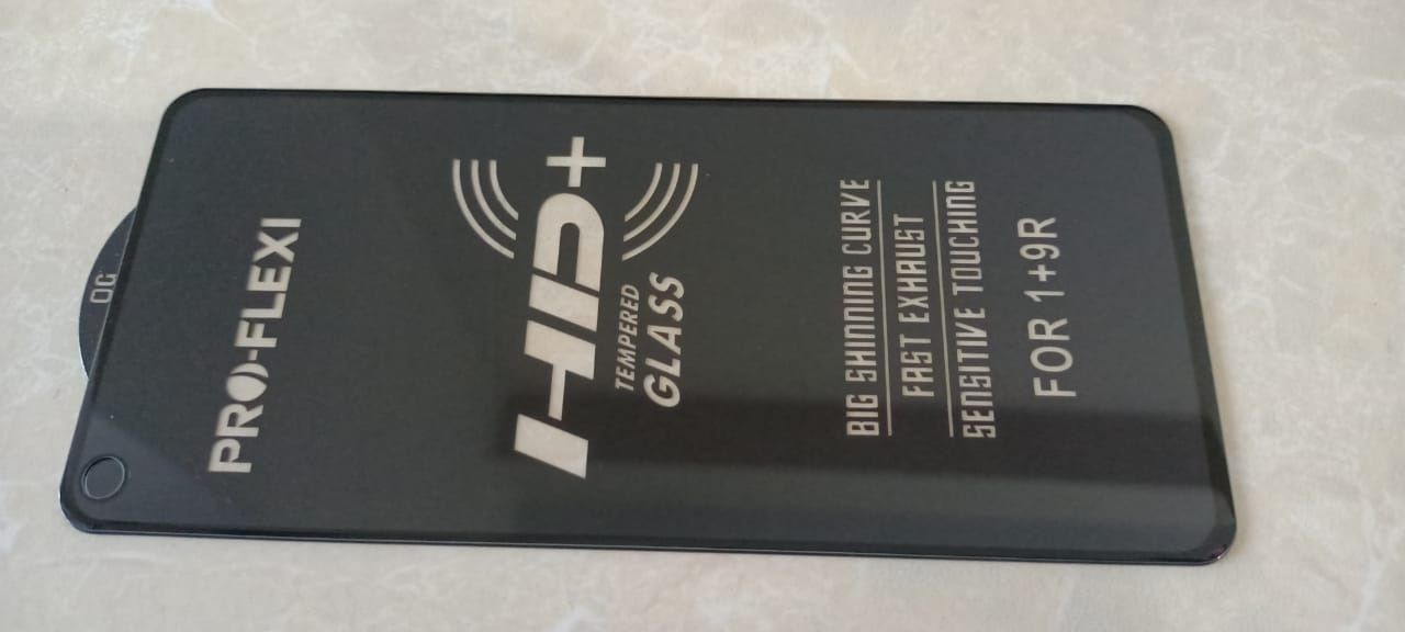 OnePlus 9R (1+9R) Tempered Glass Screen Protector OG Type 9H (Better than 6D/9D/11D)-Black