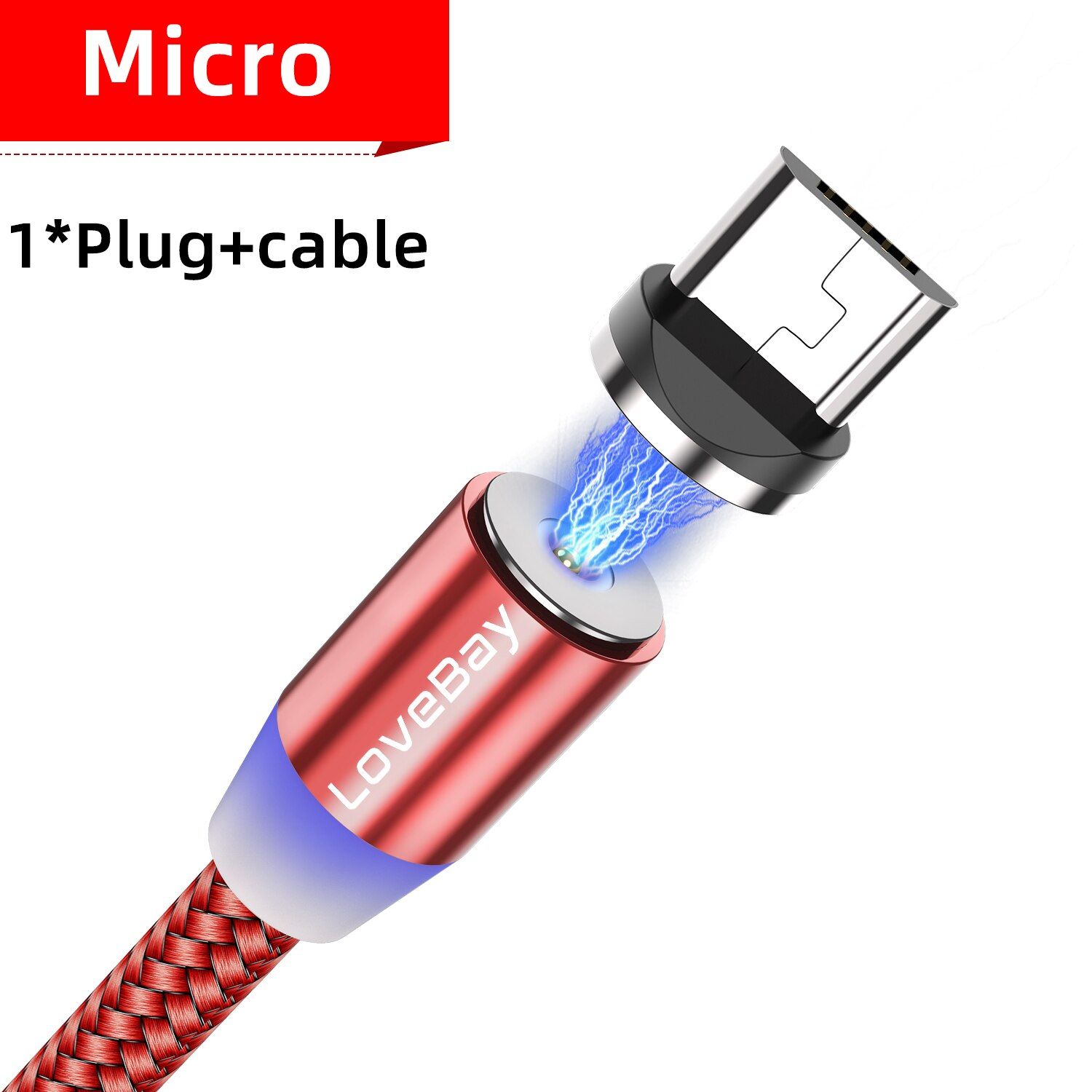 Lovebay Magnetic USB 3M Cable Fast Charging For Iphone TYPE-C Micro USB Cord Magnet Micro USB Cable Mobile Phone Cable USB Cord