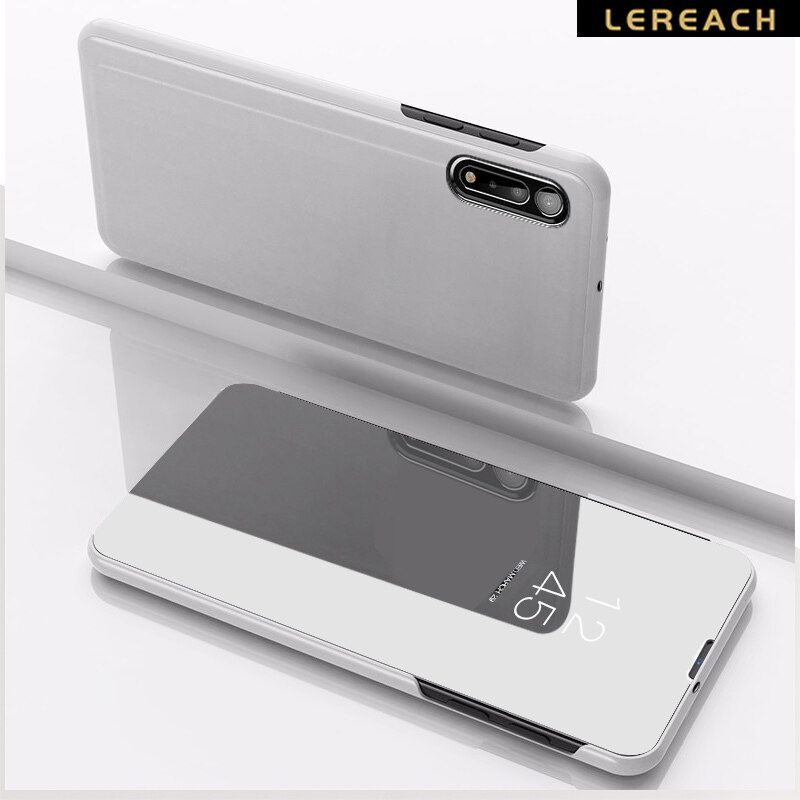 Lereach For Samsung galaxy Note10 Cove Case Leather Flip Cover plated Mirror + PU leather Back Cover Case