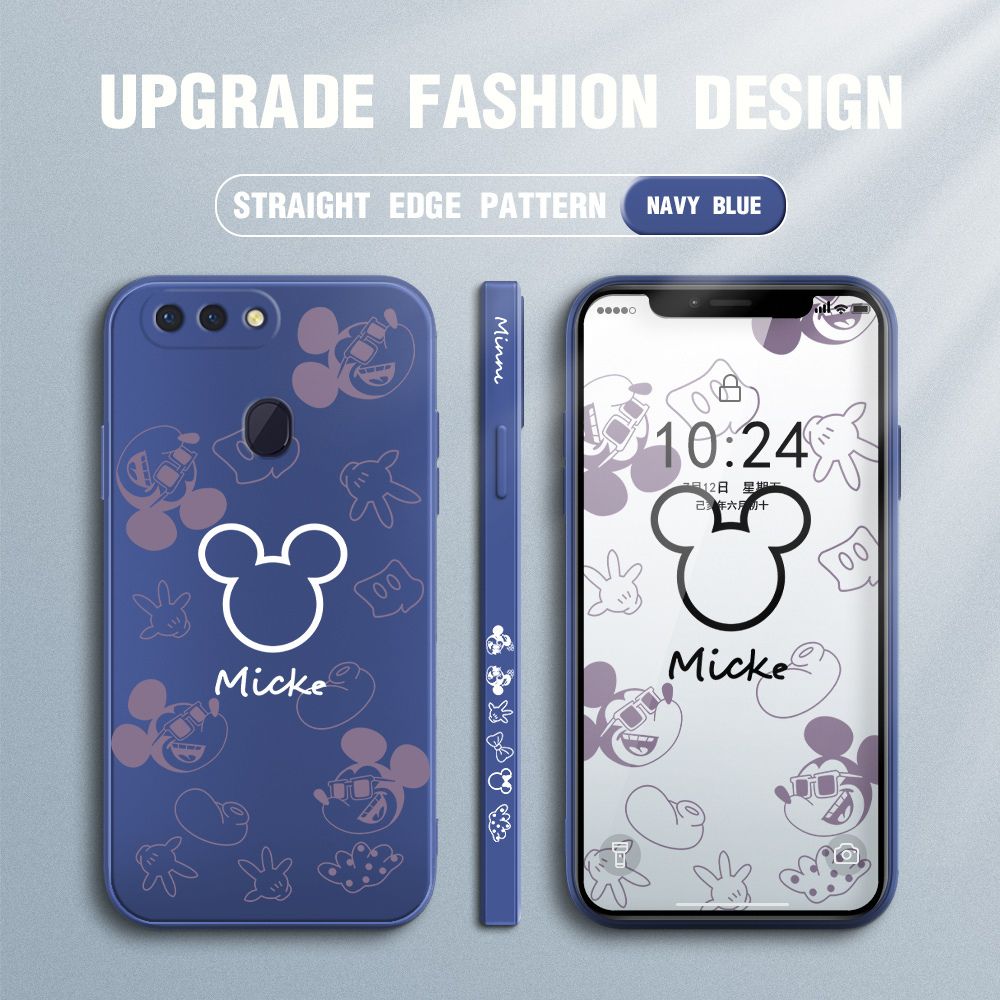 Jizetin for OPPO R15 Case Creative Printing Pattern Side Design Phone Case Square Edge Pattern Liquid Silicone Cases Full Cover Camera Shockproof Protective Case