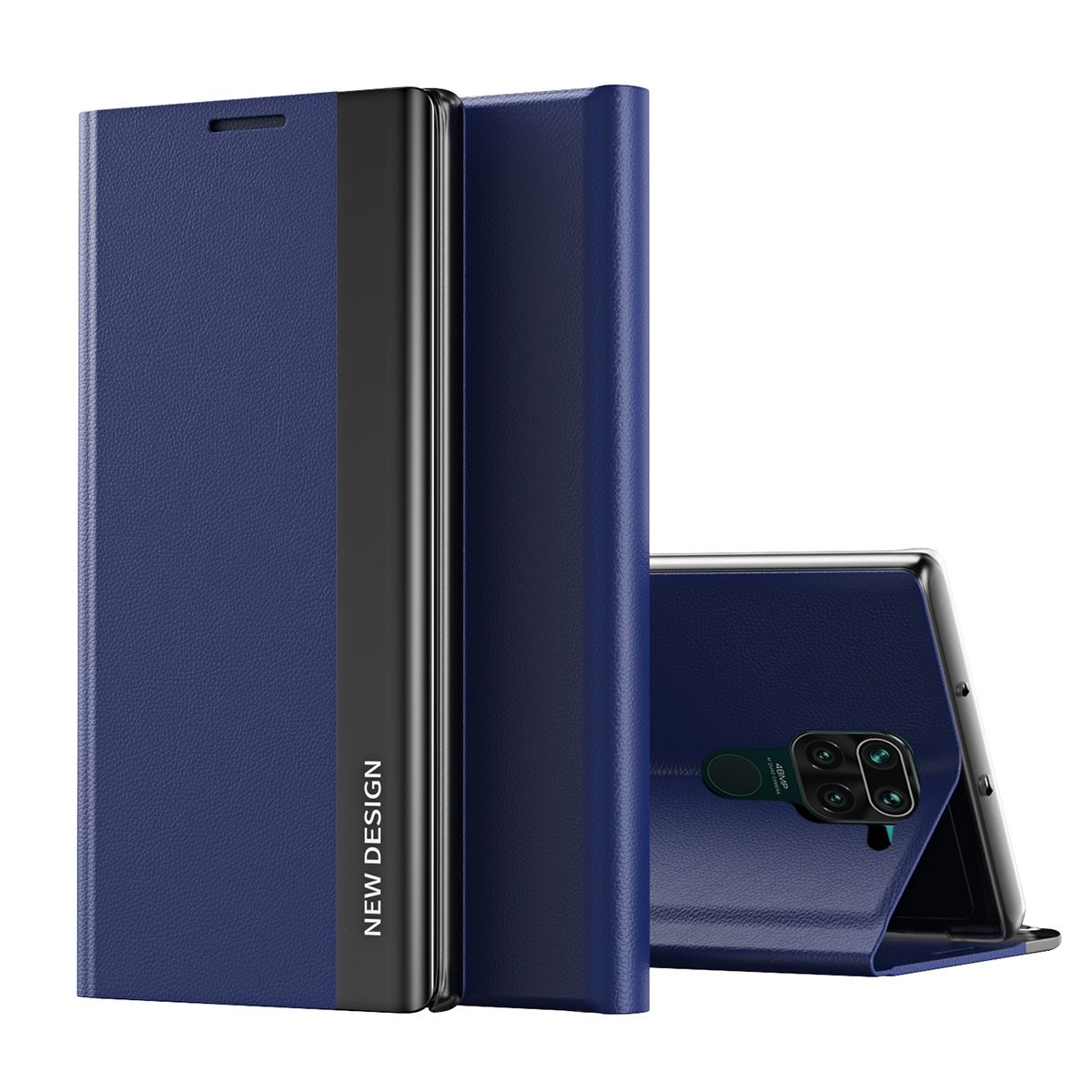 For Xiaomi Redmi Note 9 Thin Slim Folio Flip Leather Magnetic Closure Case Cover