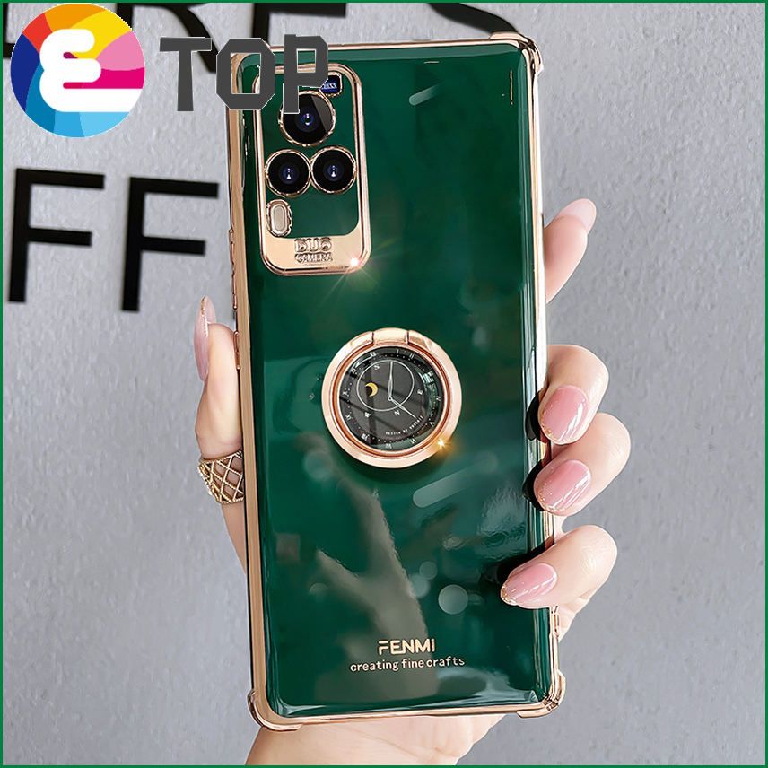 Suitable for vivox60 mobile phone shell new all-inclusive lens x60pro curved screen silicone soft shell pro + with bracket