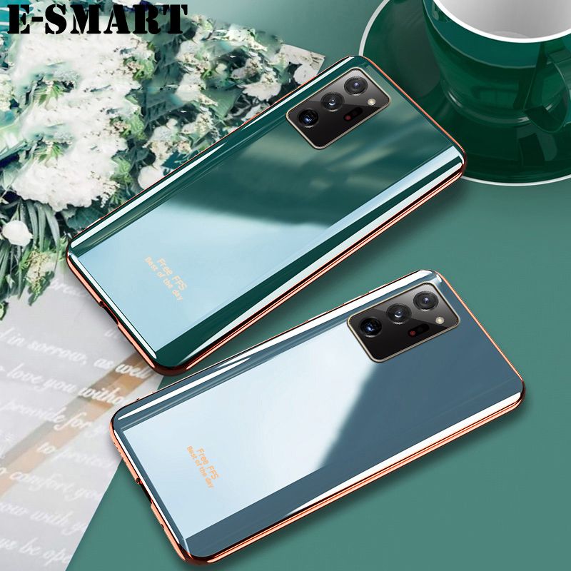 Phone Case Samsung Galaxy Note 20 Ultra Back Cover Silicone Soft Cases Electroplated Avocado Green Glitter Full Protector Phone Cases Samsung Galaxy Note20 Ultra Case