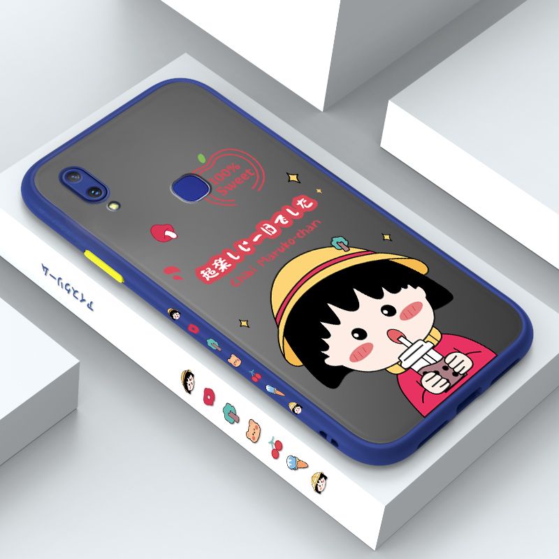 ZeroQiQi for Vivo V11i Case Chibi Maruko Side Printing Cover Frosted Ultra Thin Protective Anti Fall Phone Case